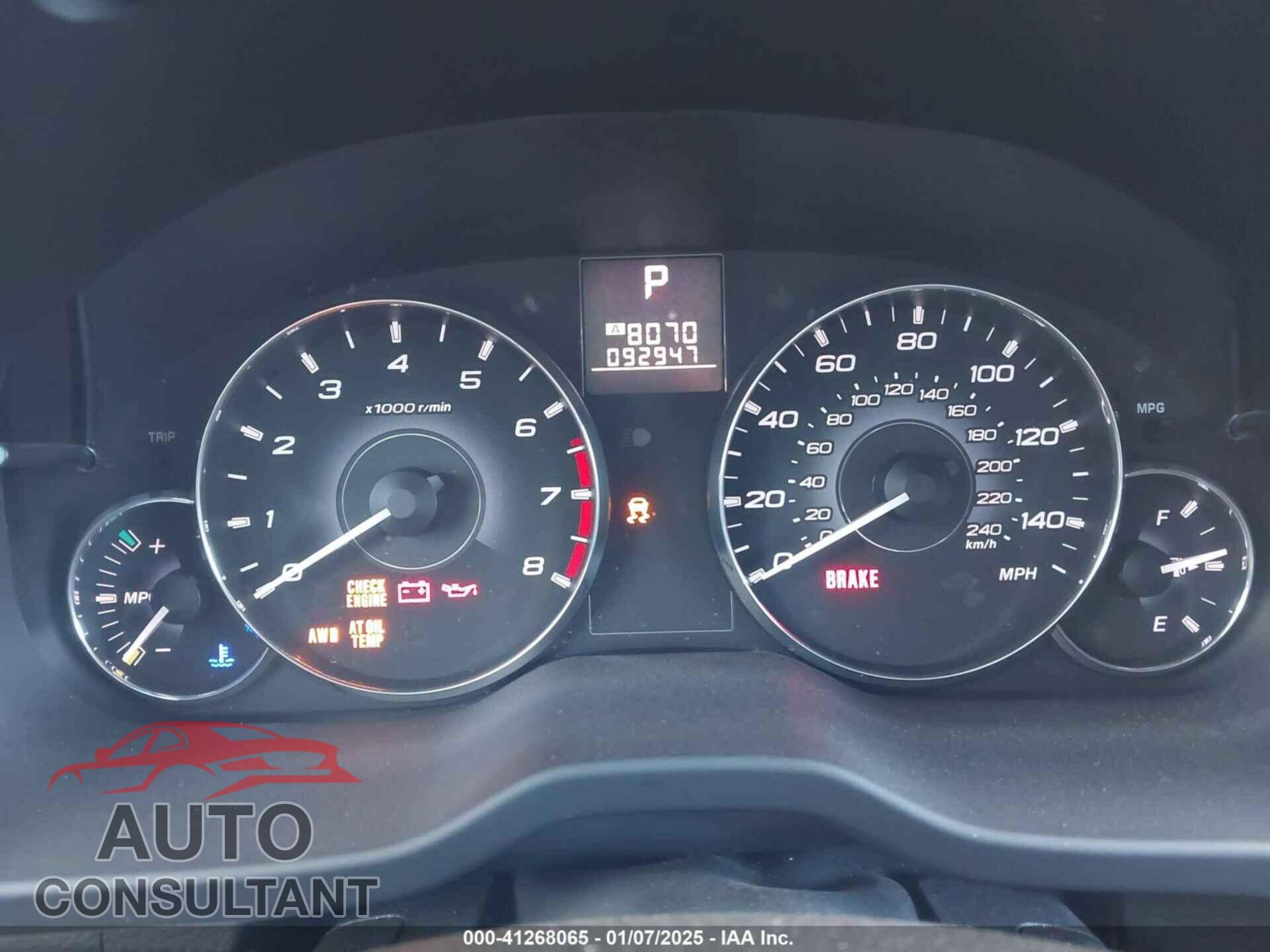 SUBARU OUTBACK 2011 - 4S4BRBGC7B3376590
