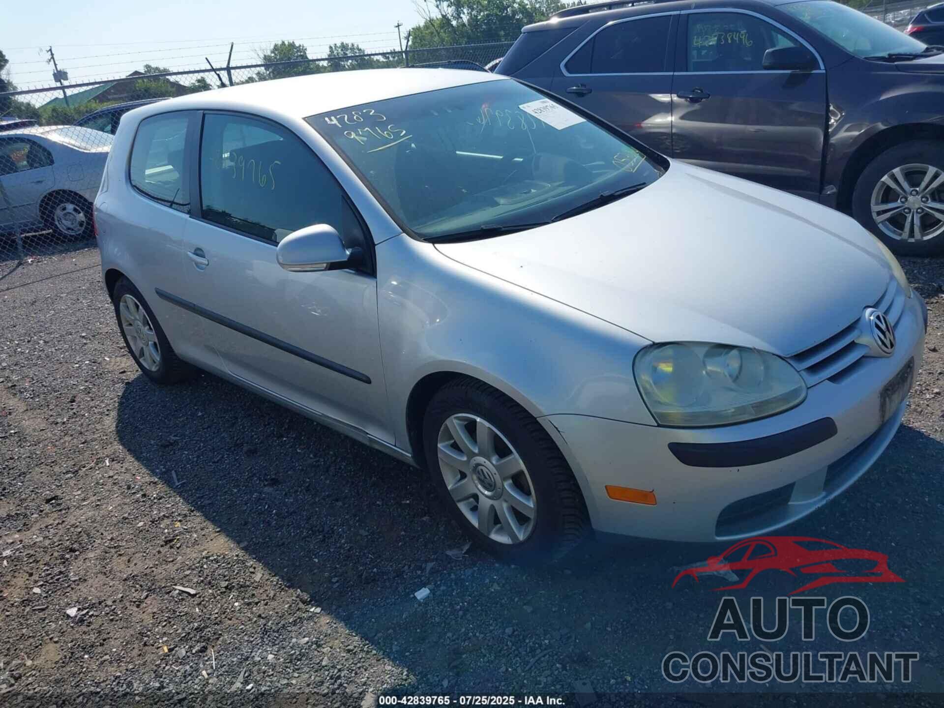 VOLKSWAGEN RABBIT 2009 - WVWBB71K59W053024