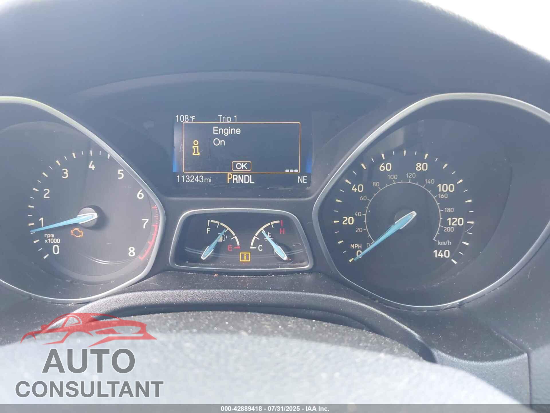 FORD FOCUS 2016 - 1FADP3F28GL236546