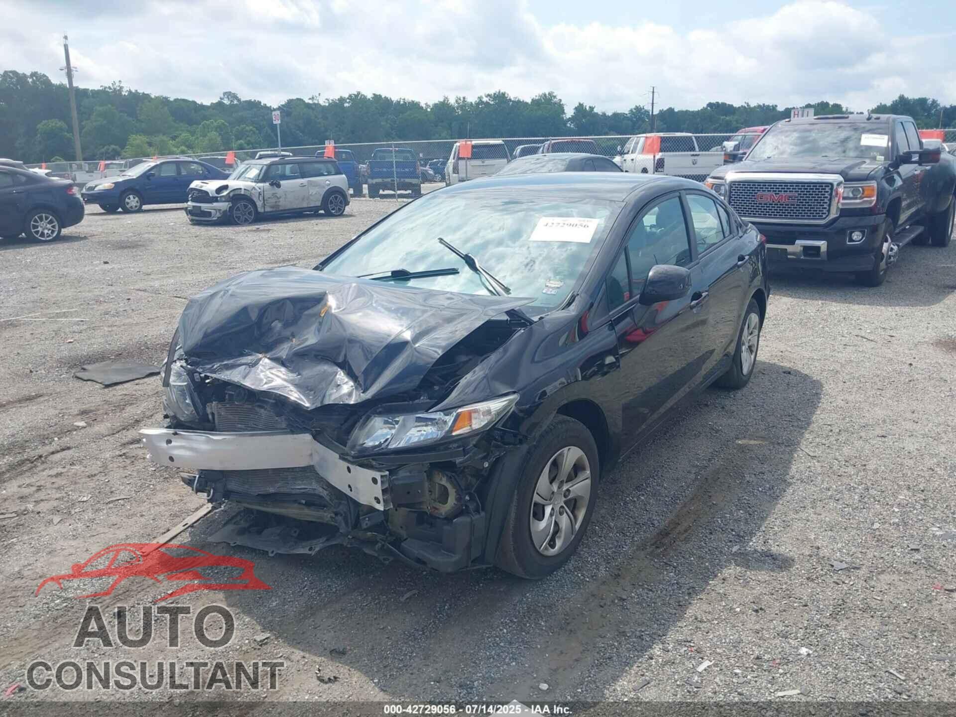 HONDA CIVIC 2013 - 2HGFB2F53DH301593