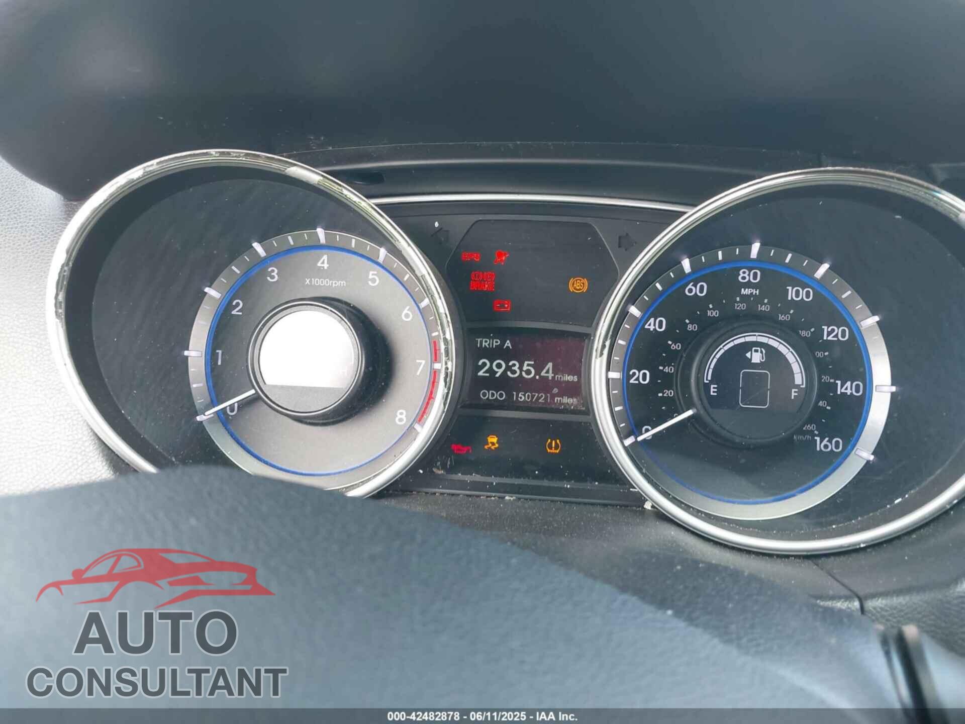 HYUNDAI SONATA 2012 - 5NPEC4AC2CH498786