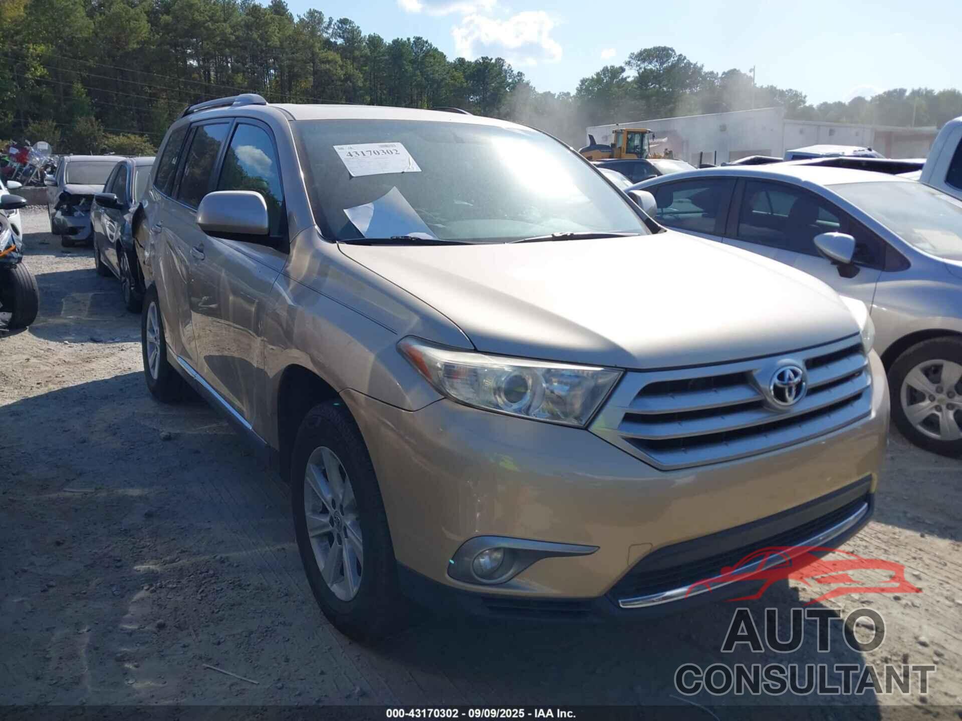 TOYOTA HIGHLANDER 2013 - 5TDZK3EH4DS135406