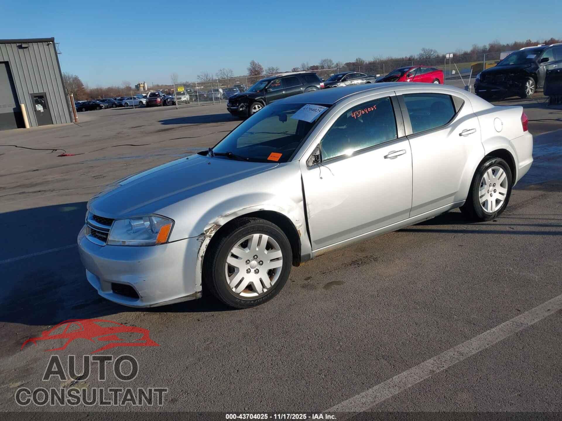 DODGE AVENGER 2012 - 1C3CDZAB8CN128357