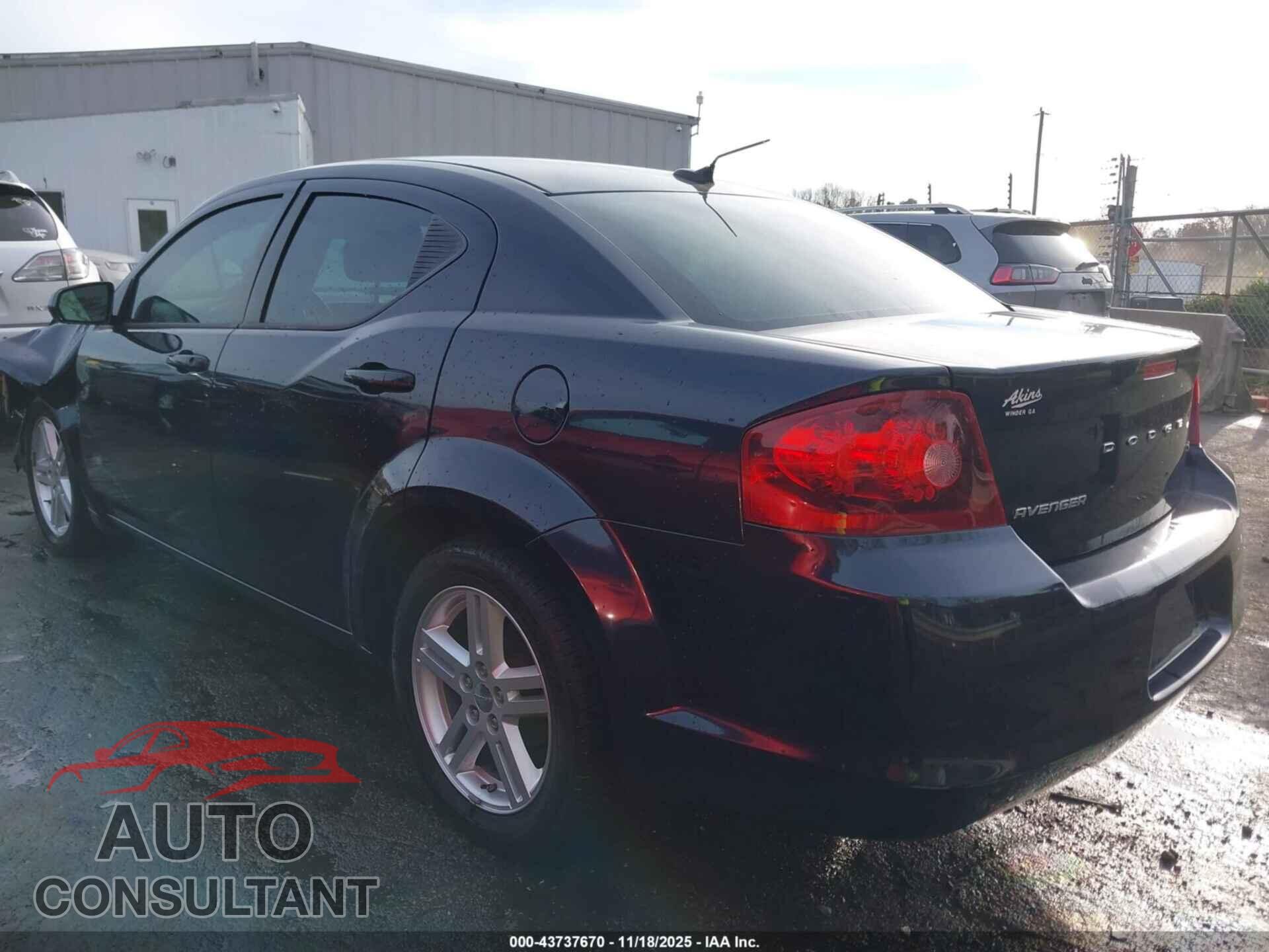 DODGE AVENGER 2012 - 1C3CDZCB3CN290426