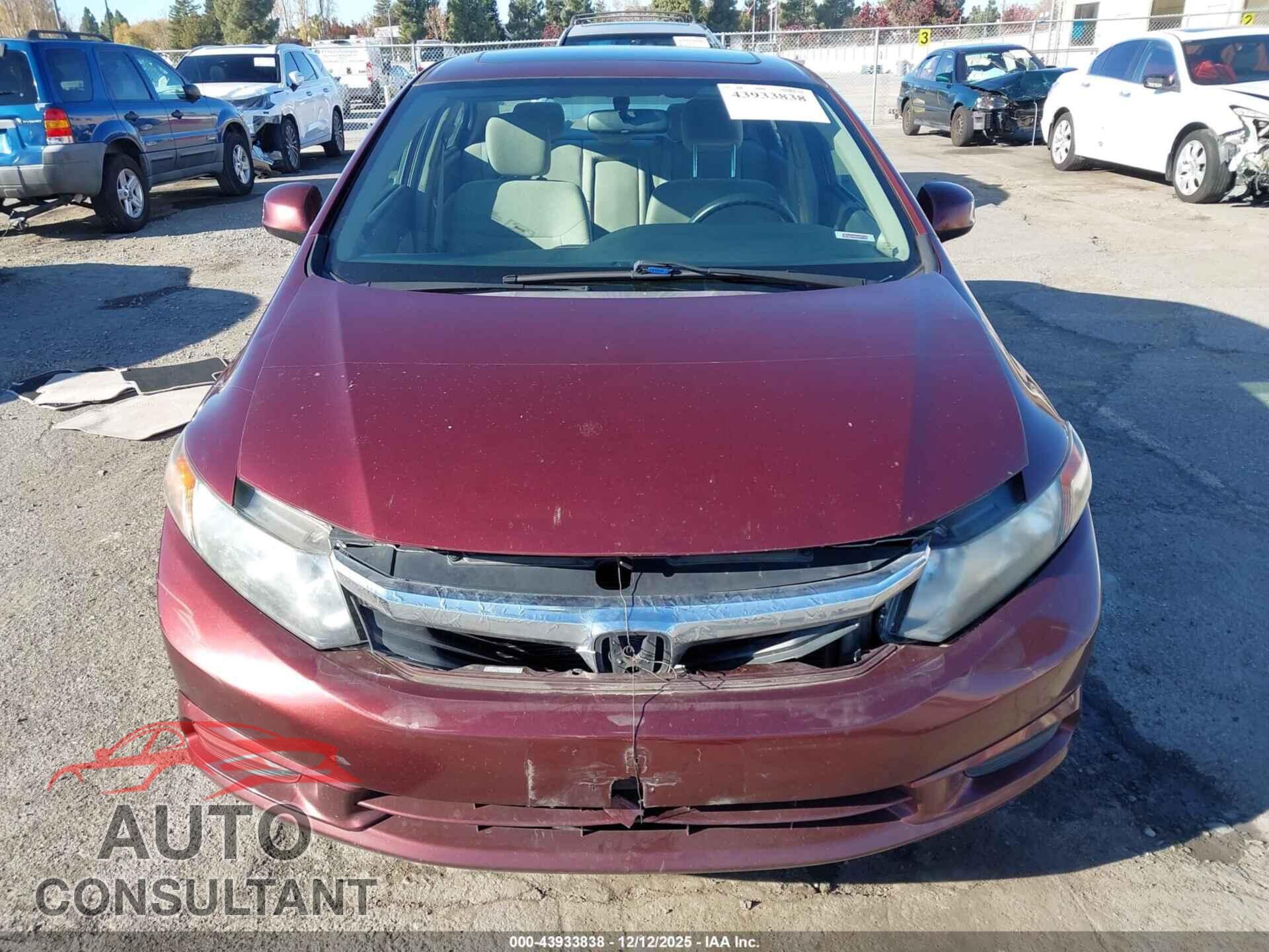 HONDA CIVIC 2012 - 2HGFB2F86CH514935