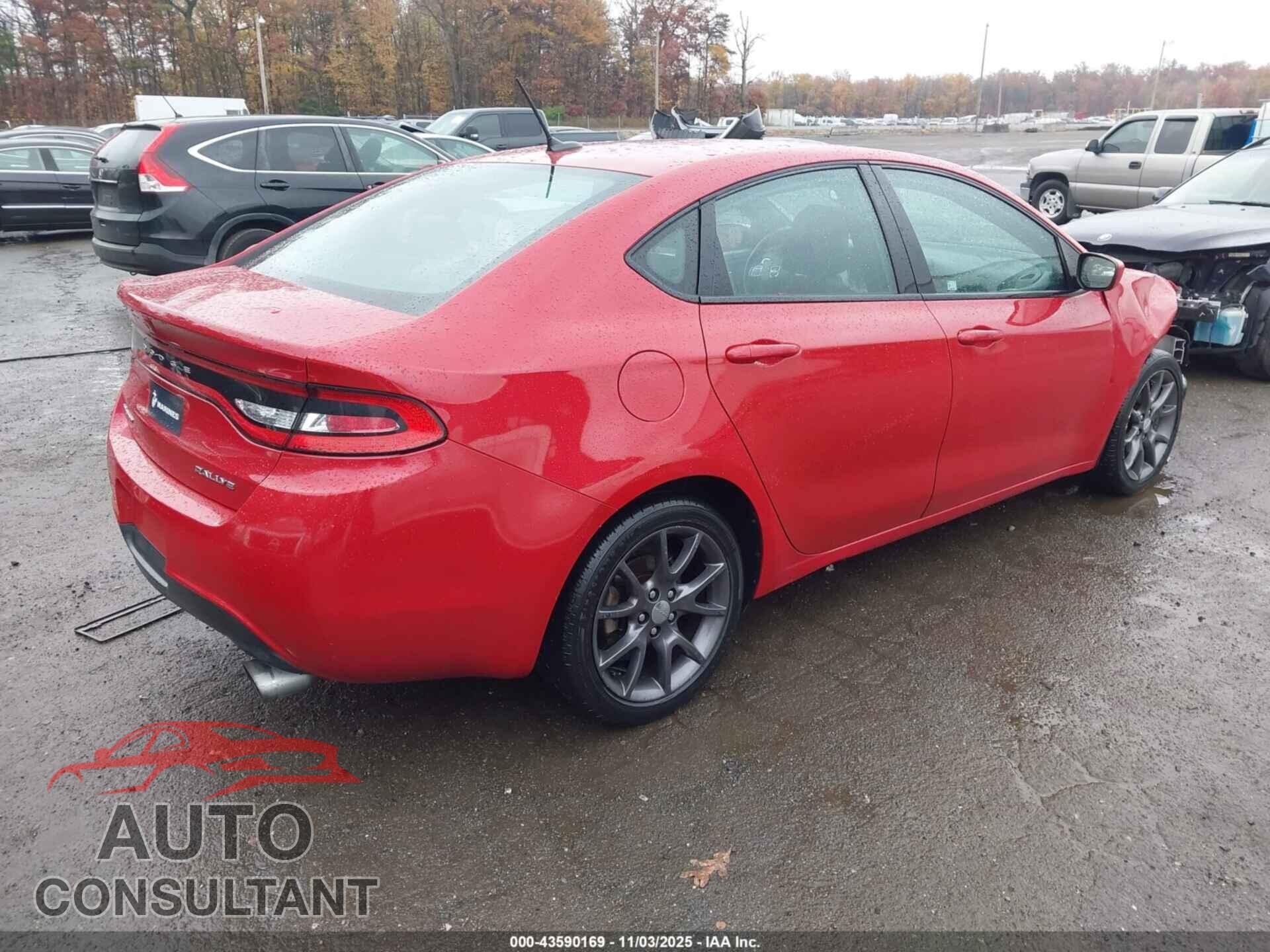 DODGE DART 2015 - 1C3CDFBB7FD421237