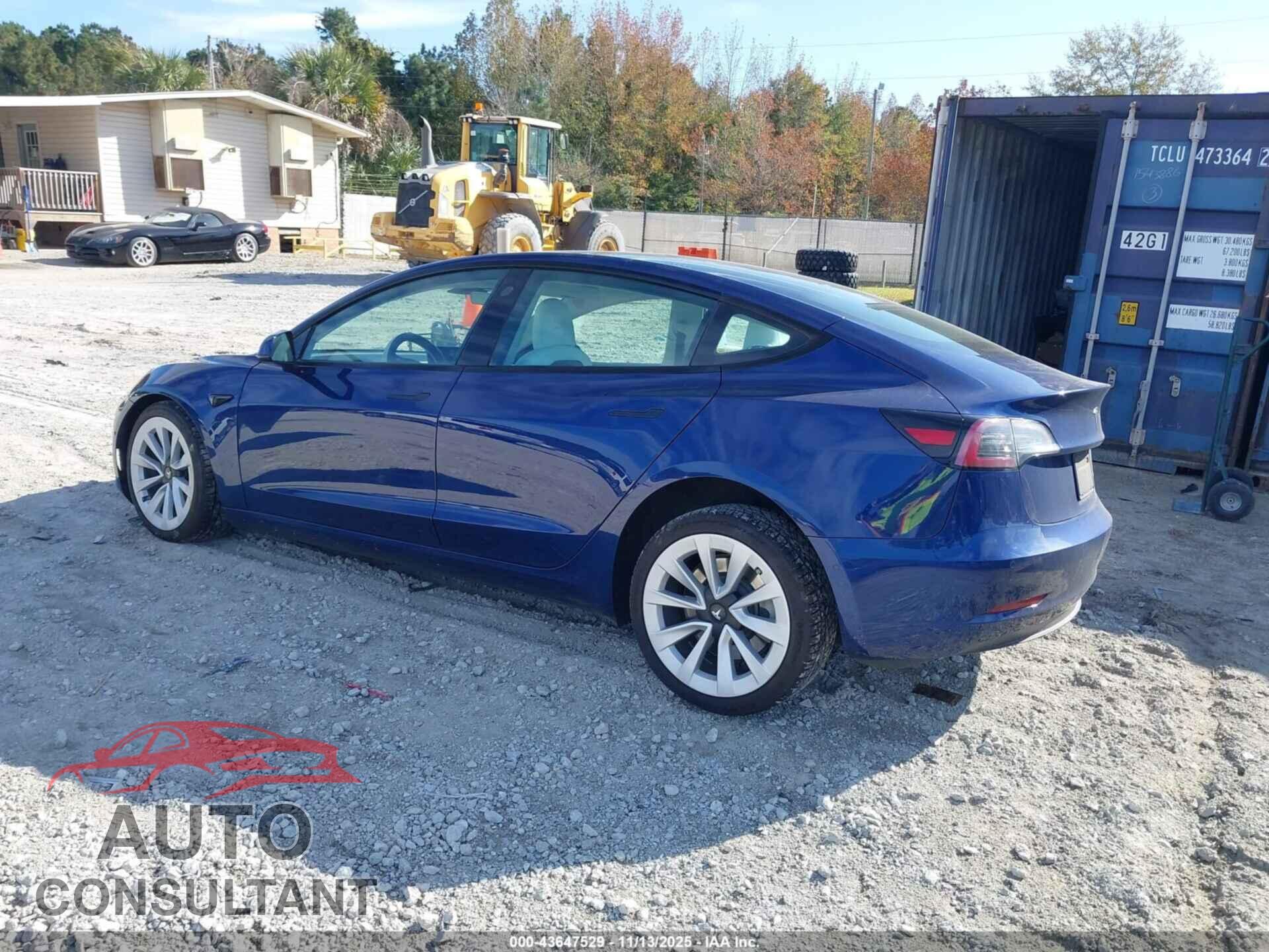 TESLA MODEL 3 2022 - 5YJ3E1EB7NF309889