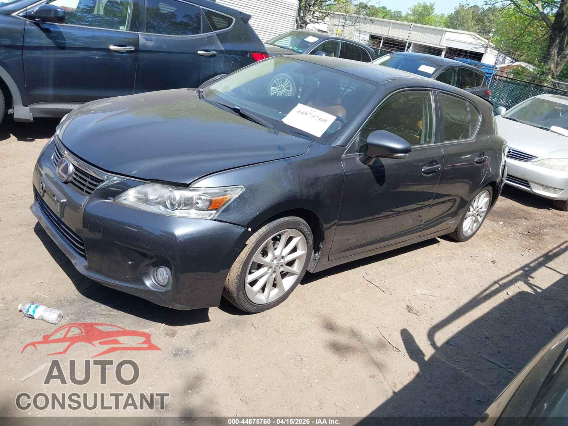LEXUS CT 200H 2011 - JTHKD5BH2B2014422