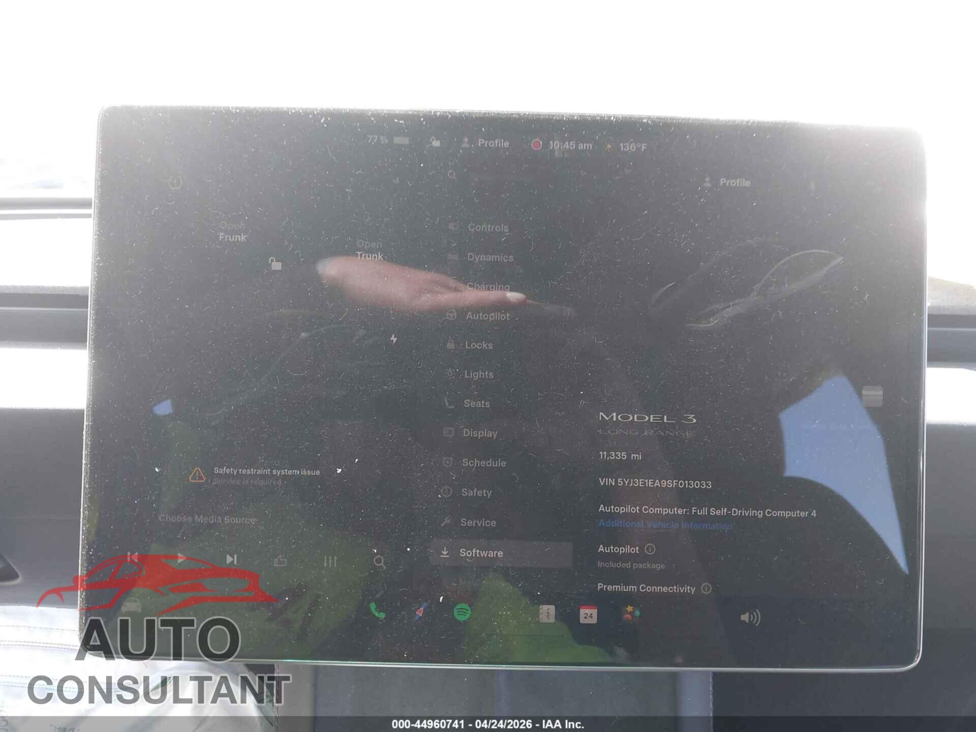 TESLA MODEL 3 2025 - 5YJ3E1EA9SF013033