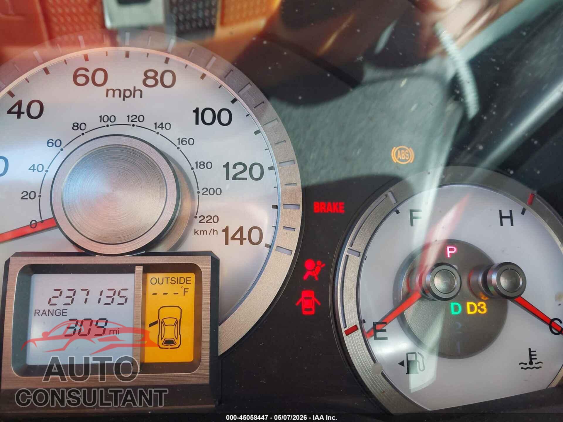 HONDA PILOT 2011 - 5FNYF3H58BB050202