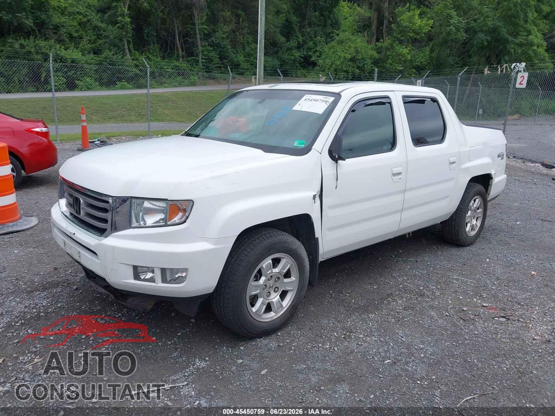 HONDA RIDGELINE 2012 - 5FPYK1F50CB456809