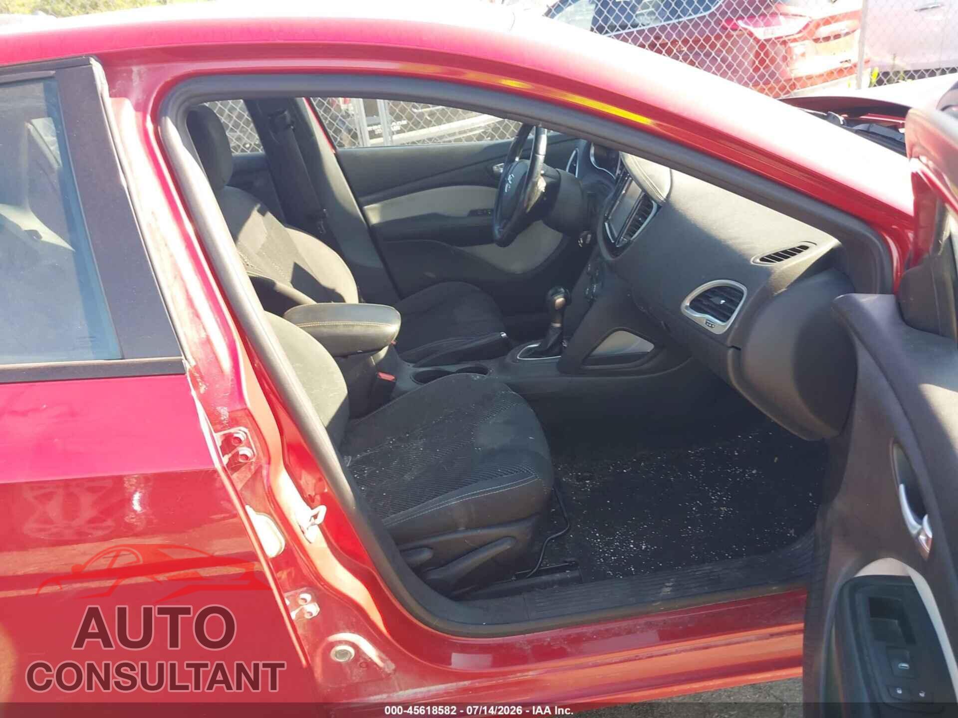 DODGE DART 2015 - 1C3CDFBB4FD410714