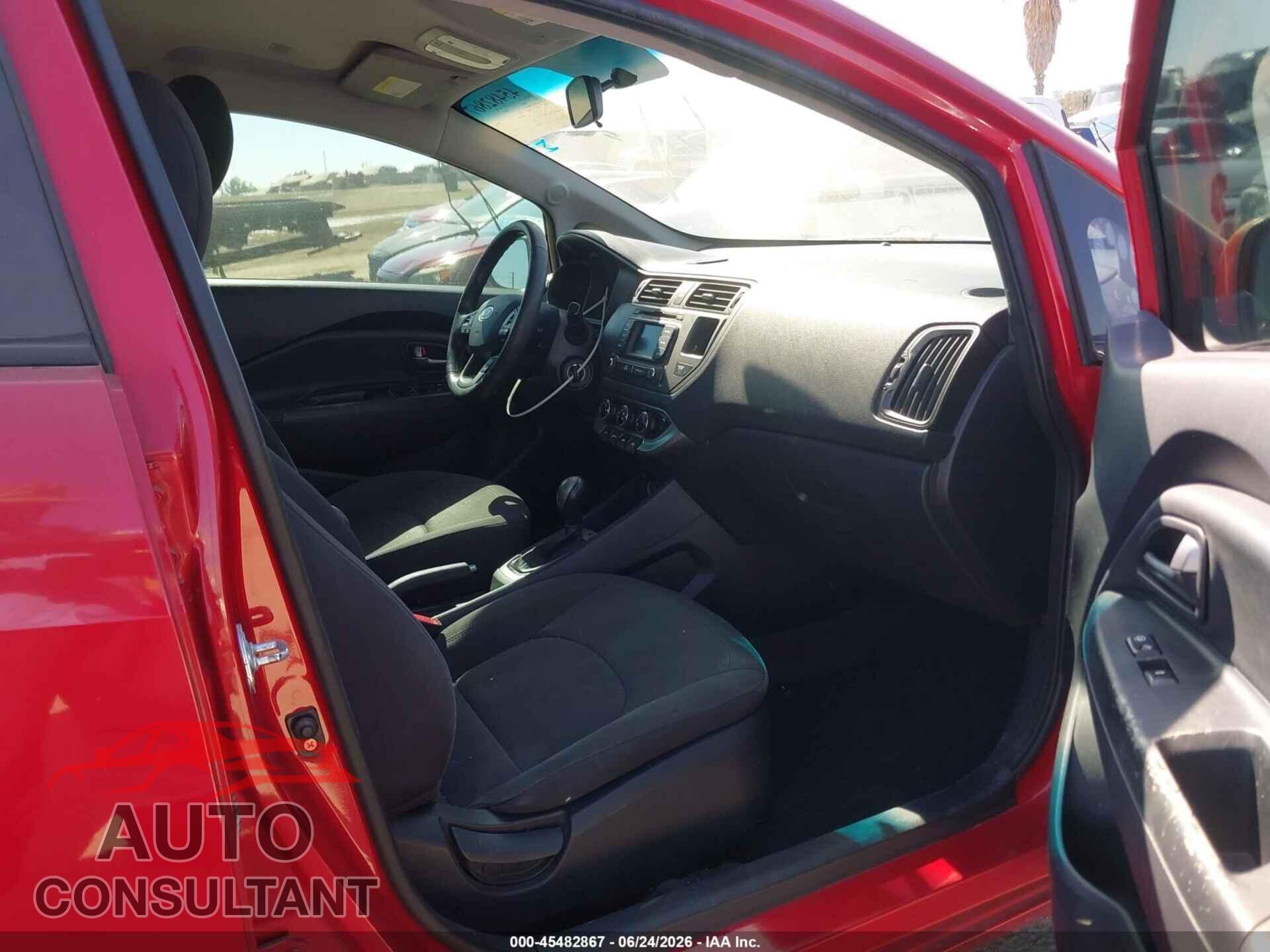 KIA RIO 2013 - KNADN4A3XD6099672