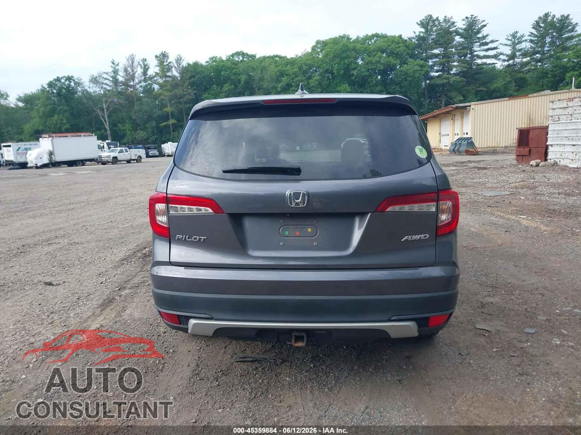 HONDA PILOT 2019 - 5FNYF6H48KB024594