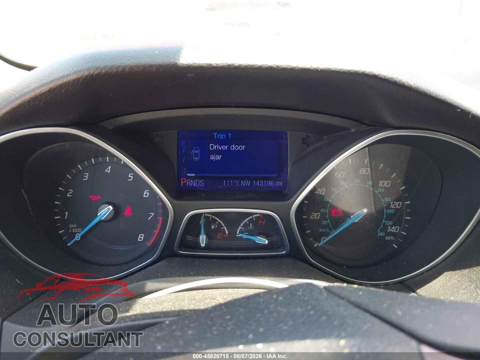 FORD FOCUS 2013 - 1FADP3F22DL209614
