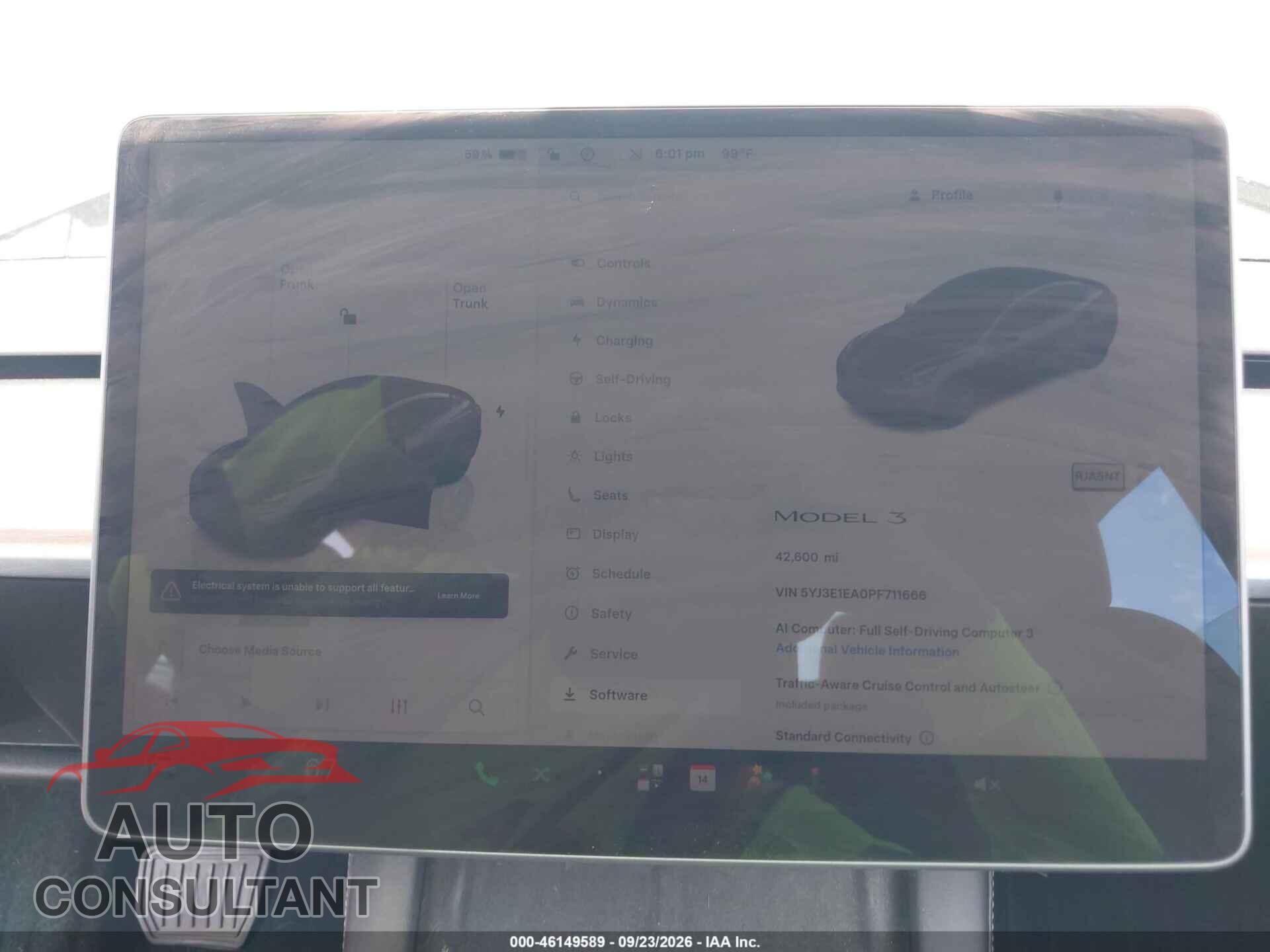 TESLA MODEL 3 2023 - 5YJ3E1EA0PF711666