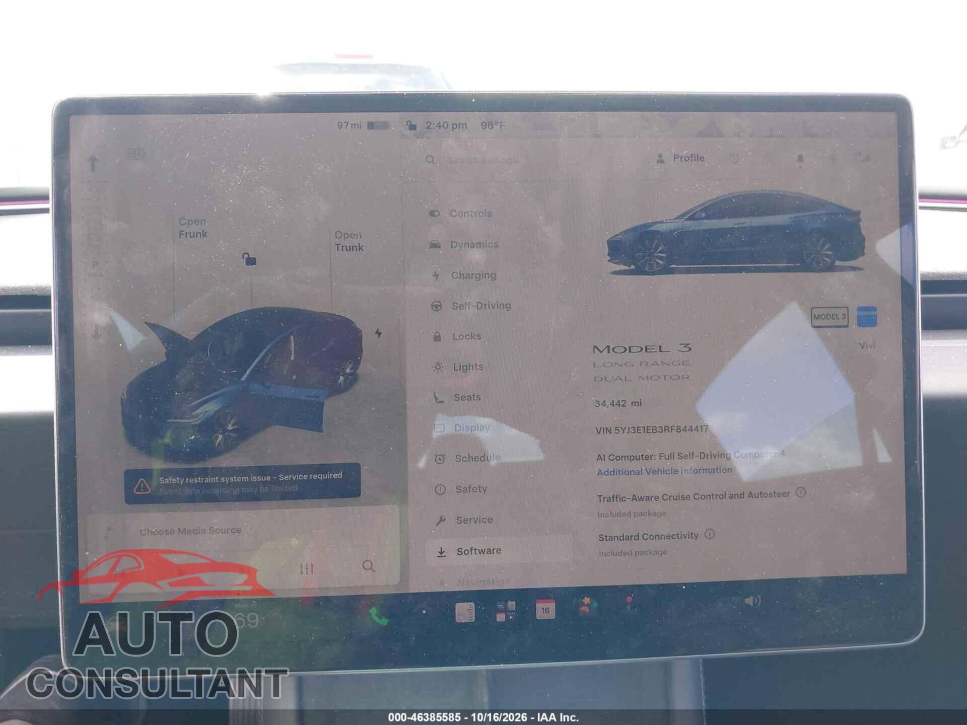 TESLA MODEL 3 2024 - 5YJ3E1EB3RF844417