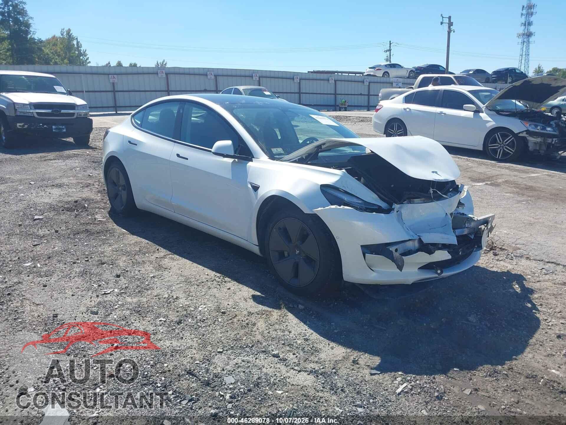 TESLA MODEL 3 2022 - 5YJ3E1EB9NF104347