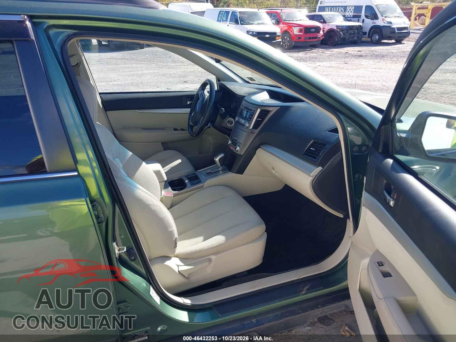 SUBARU OUTBACK 2012 - 4S4BRBCC6C3272003