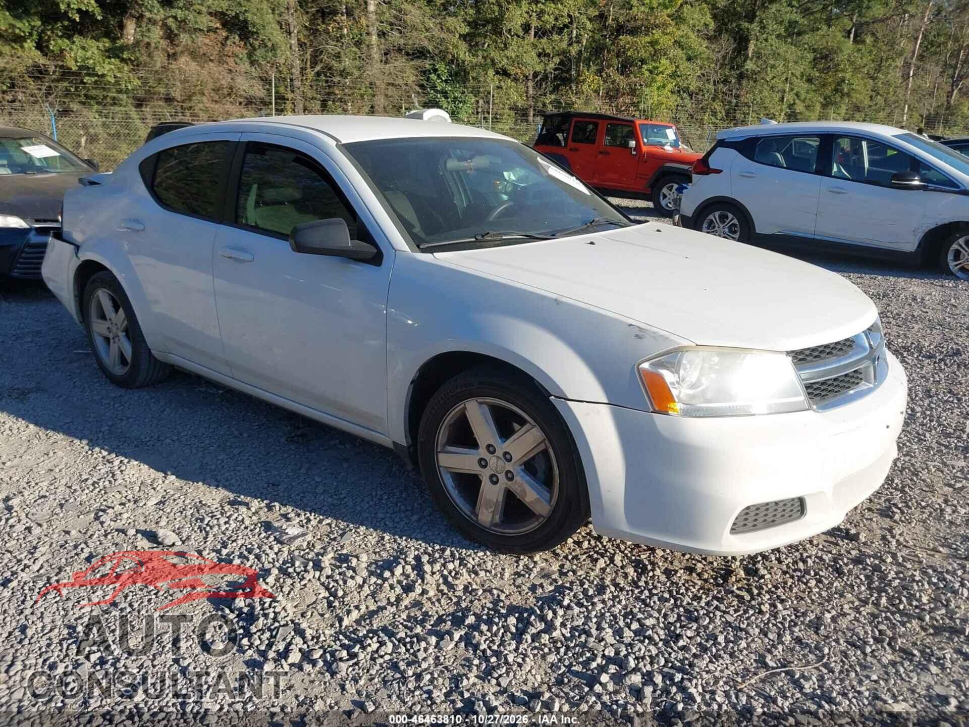 DODGE AVENGER 2013 - 1C3CDZAB3DN625947