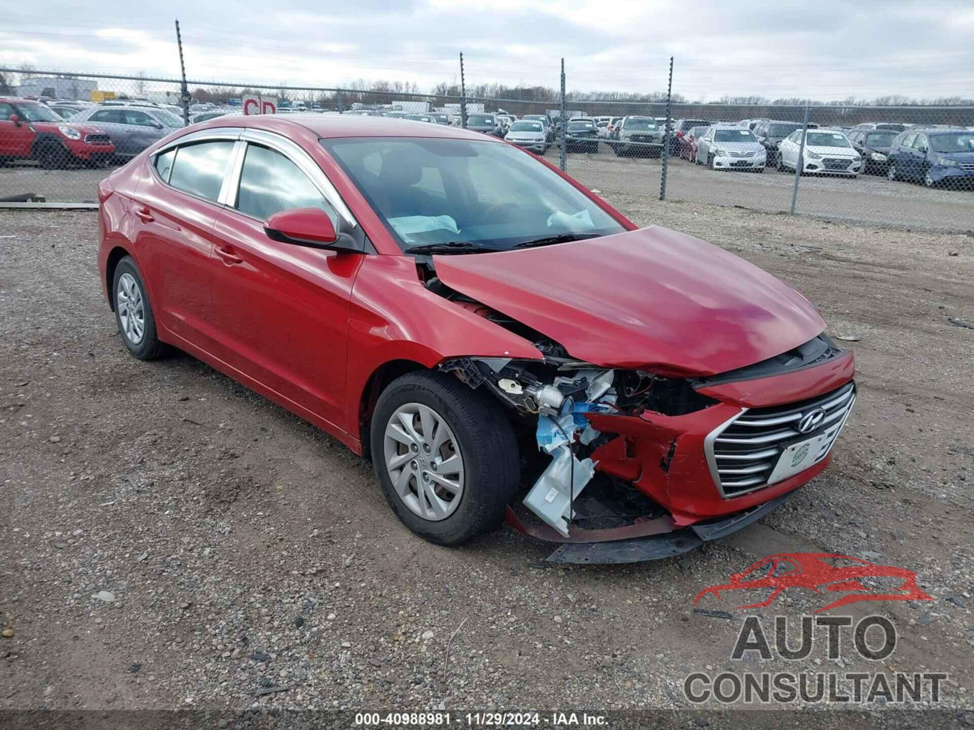 HYUNDAI ELANTRA 2017 - 5NPD74LF6HH077068