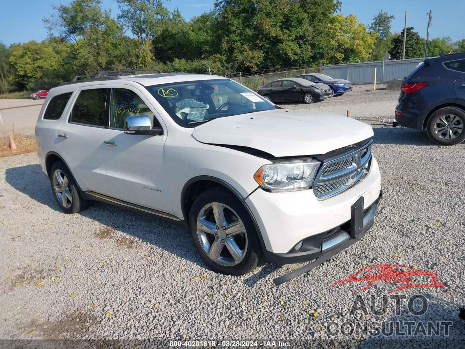 DODGE DURANGO 2012 - 1C4RDJEGXCC322462