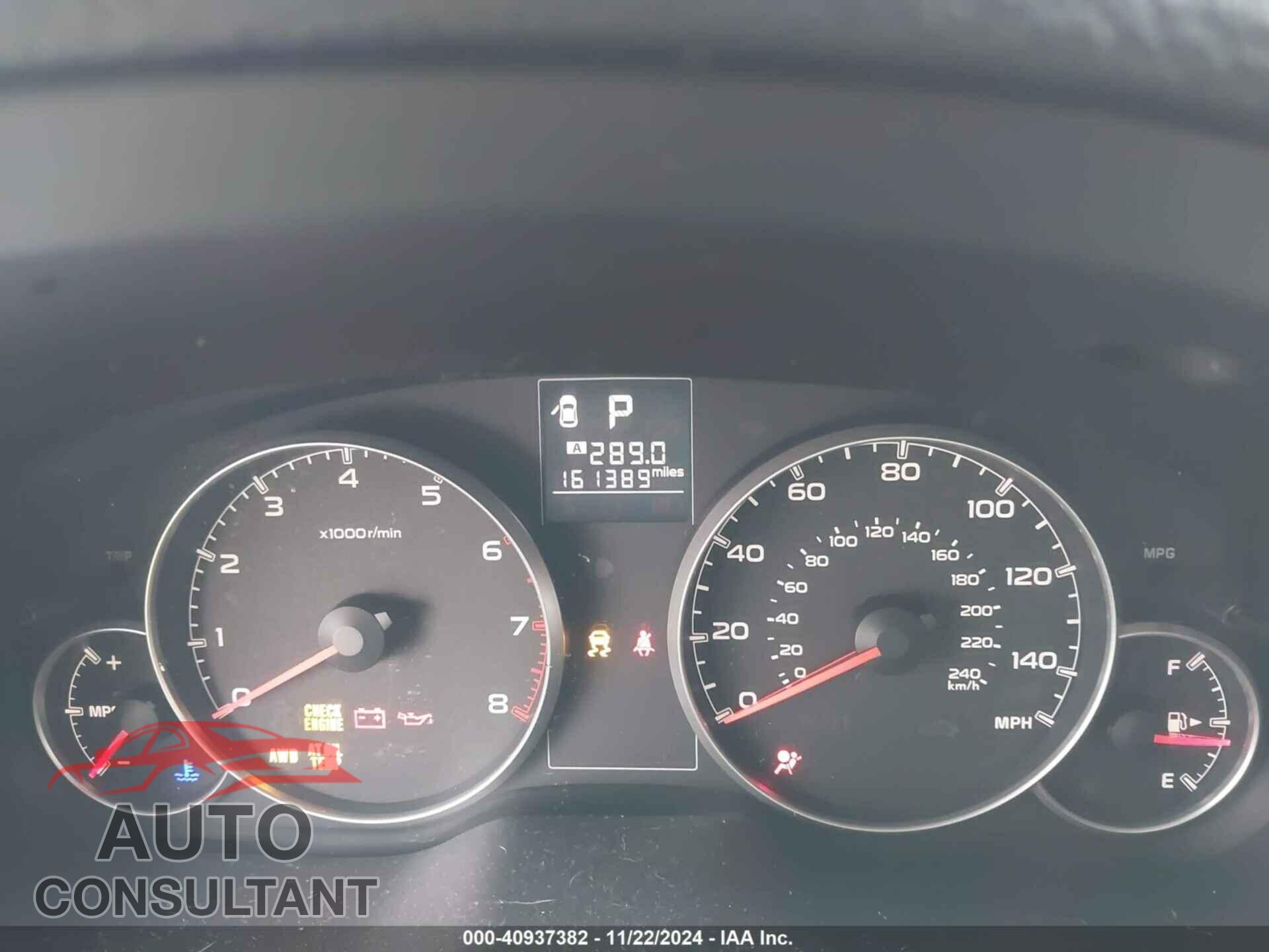 SUBARU OUTBACK 2014 - 4S4BRBCC5E3289460