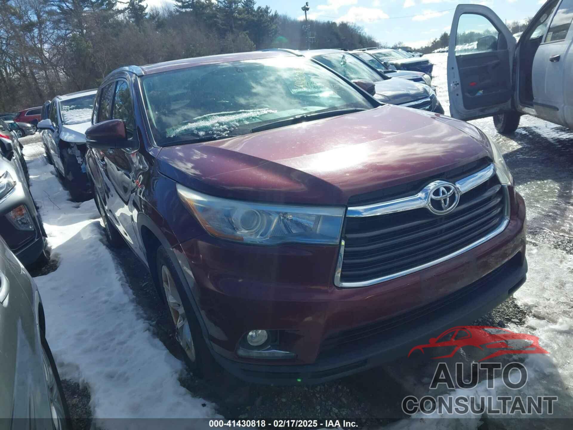 TOYOTA HIGHLANDER 2014 - 5TDDKRFH1ES012322