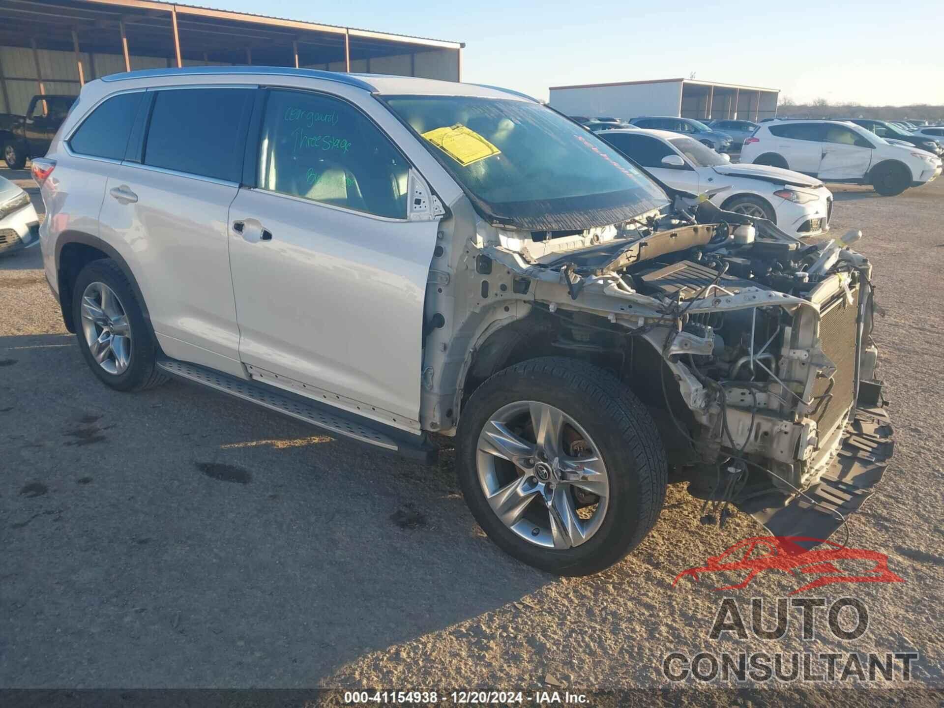 TOYOTA HIGHLANDER 2016 - 5TDYKRFH1GS152438