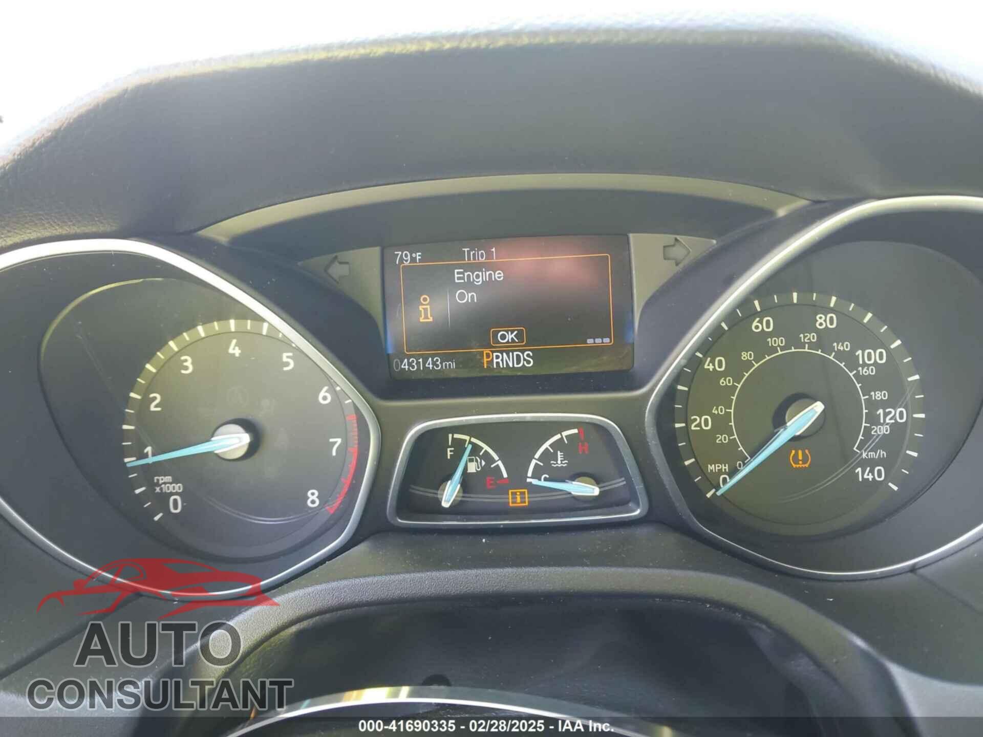 FORD FOCUS 2016 - 1FADP3F25GL344302