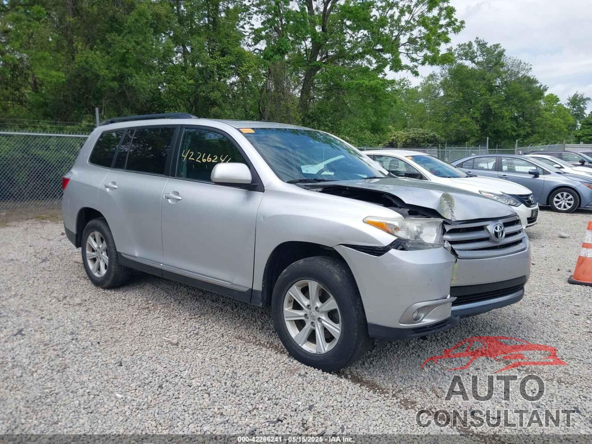 TOYOTA HIGHLANDER 2013 - 5TDZK3EH0DS127237