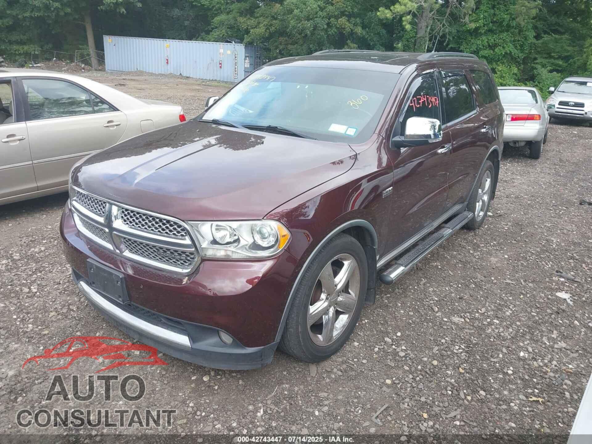 DODGE DURANGO 2012 - 1C4SDJET9CC181253