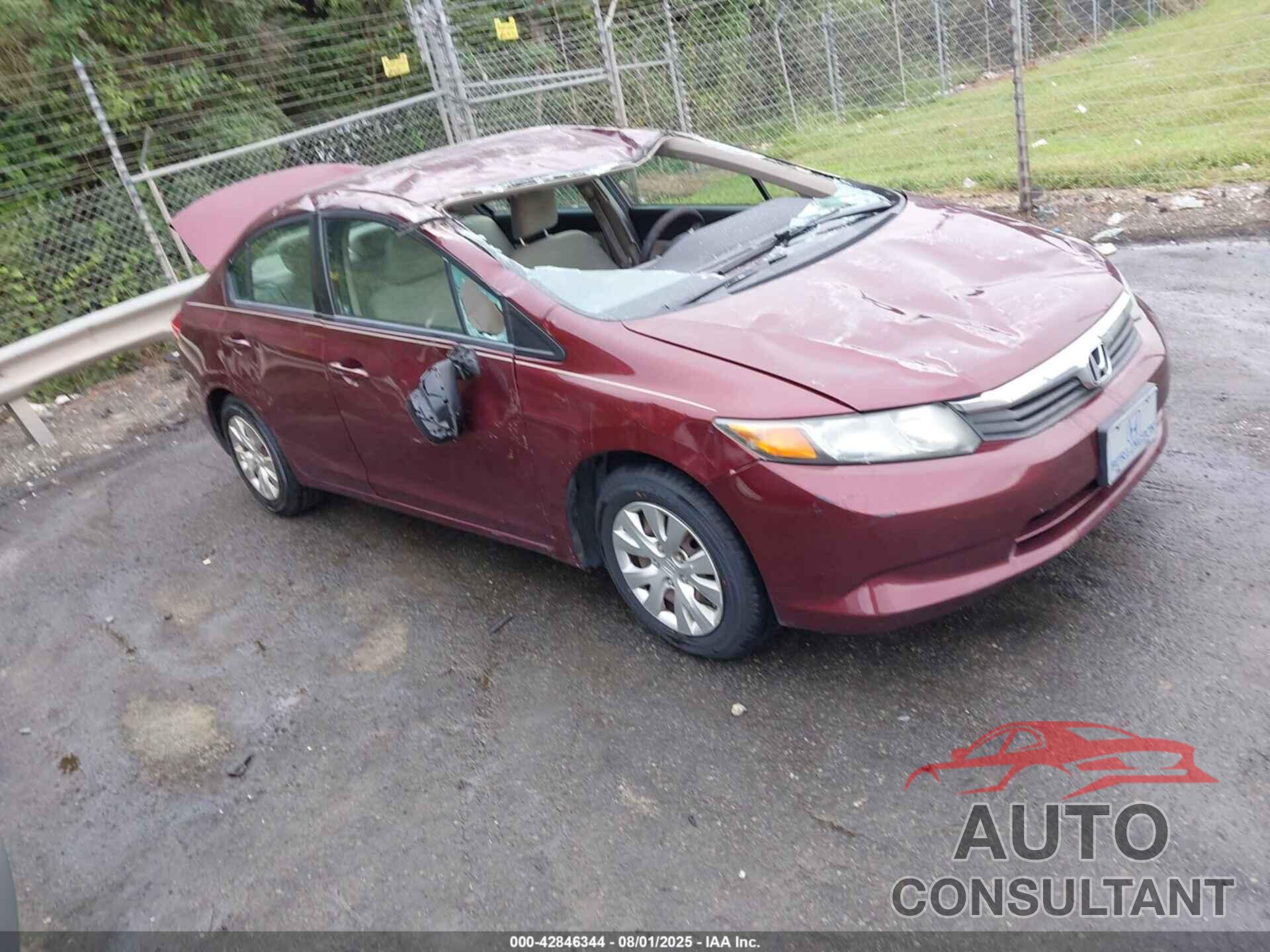 HONDA CIVIC 2012 - 2HGFB2F50CH586767