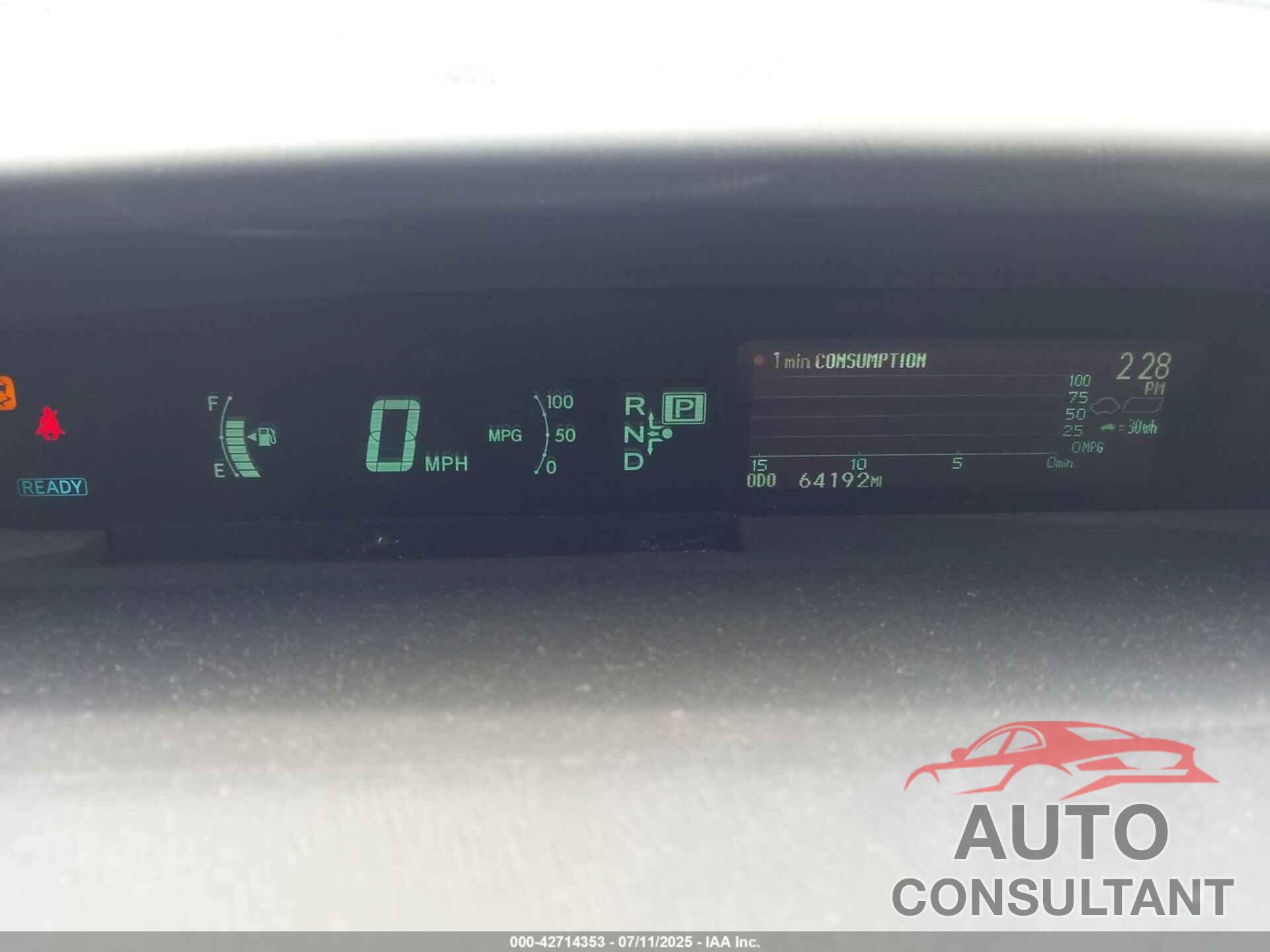 TOYOTA PRIUS 2013 - JTDKN3DU5D1676887