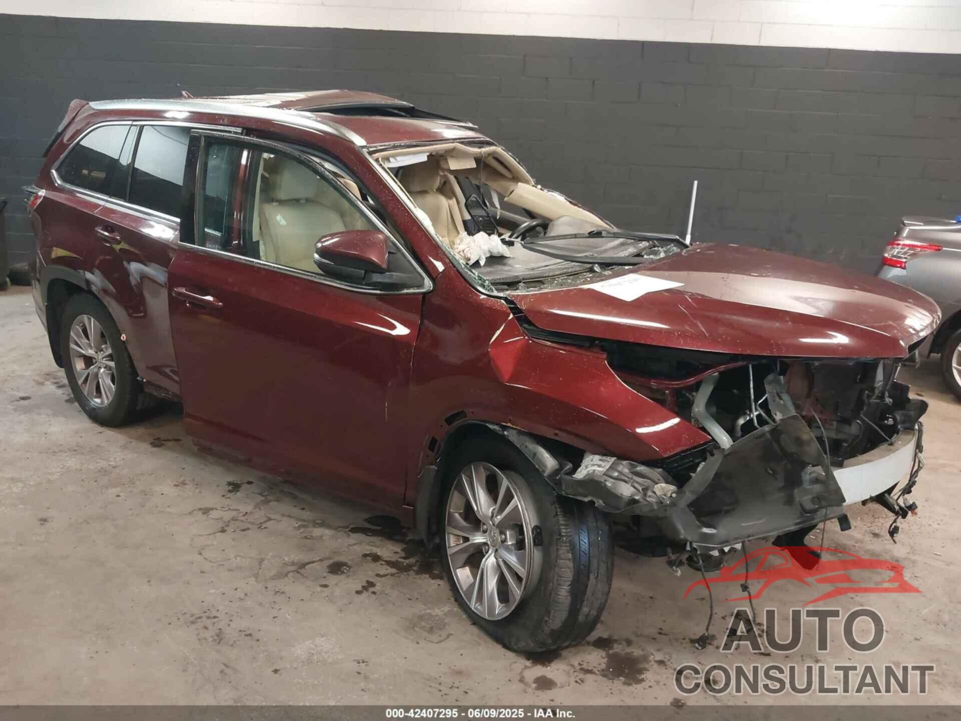 TOYOTA HIGHLANDER 2015 - 5TDJKRFH4FS139389