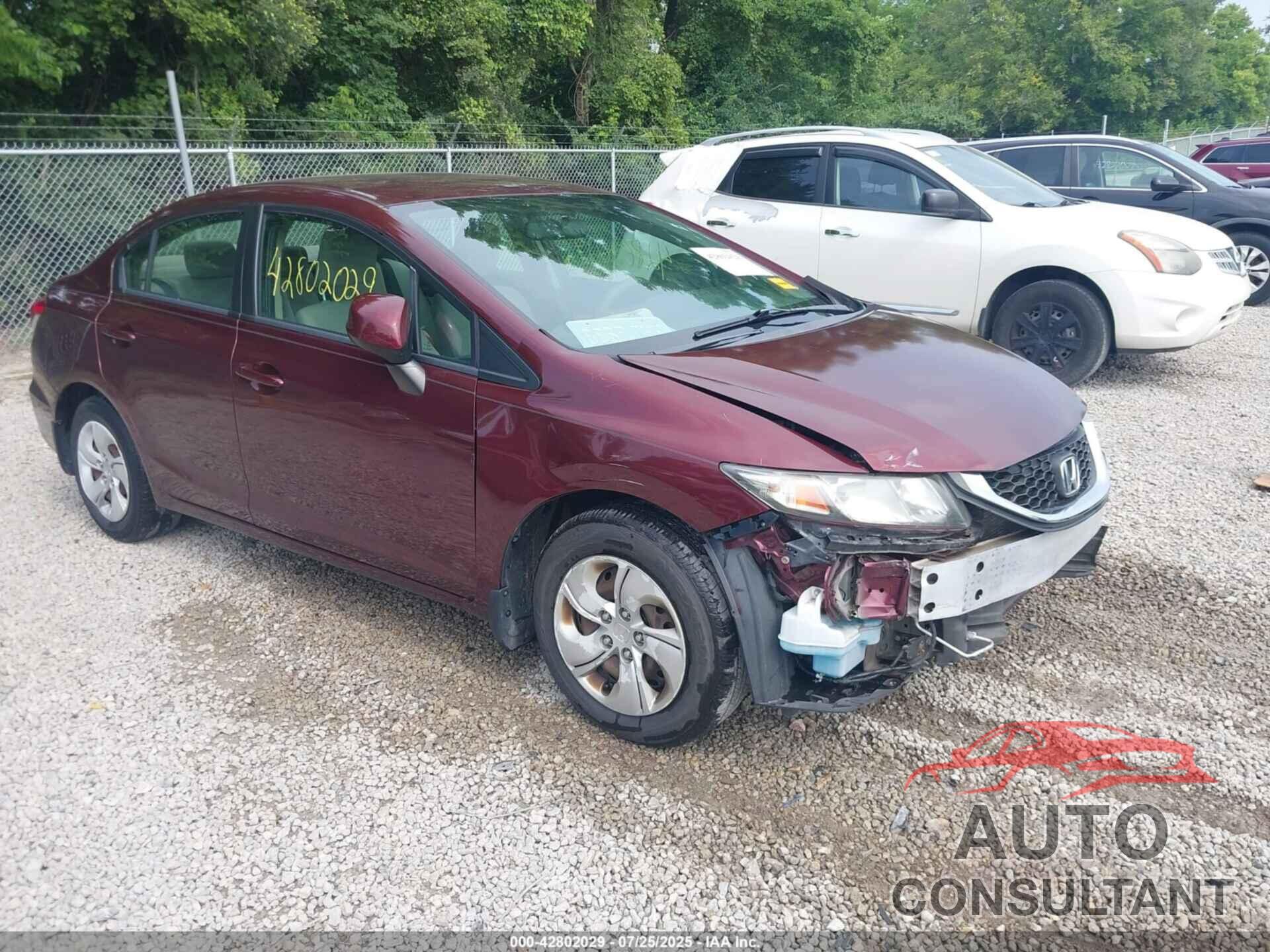 HONDA CIVIC 2013 - 19XFB2F56DE019006