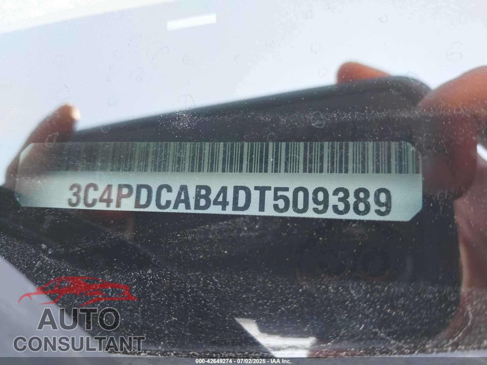 DODGE JOURNEY 2013 - 3C4PDCAB4DT509389