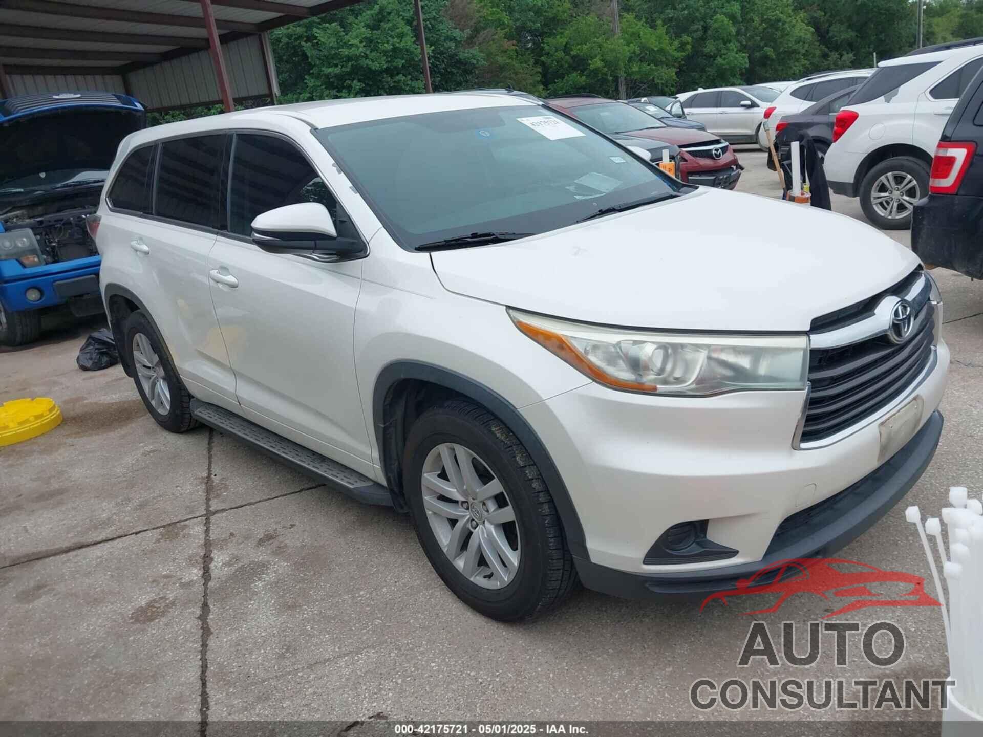 TOYOTA HIGHLANDER 2015 - 5TDZARFH3FS010498
