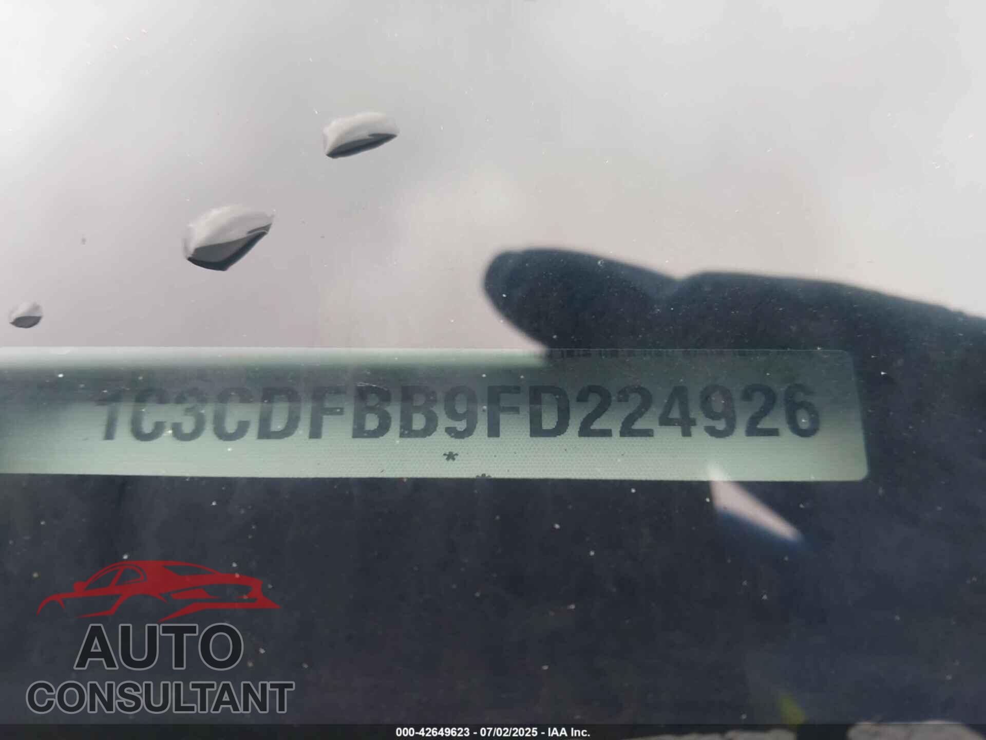 DODGE DART 2015 - 1C3CDFBB9FD224926