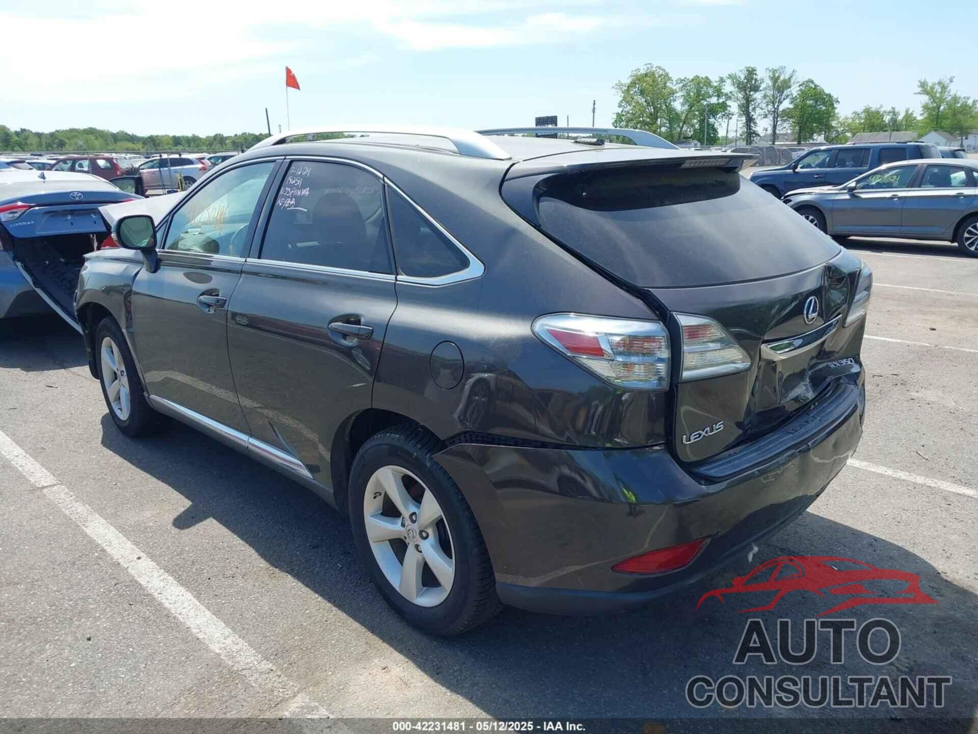 LEXUS RX 350 2010 - 2T2BK1BA0AC036272