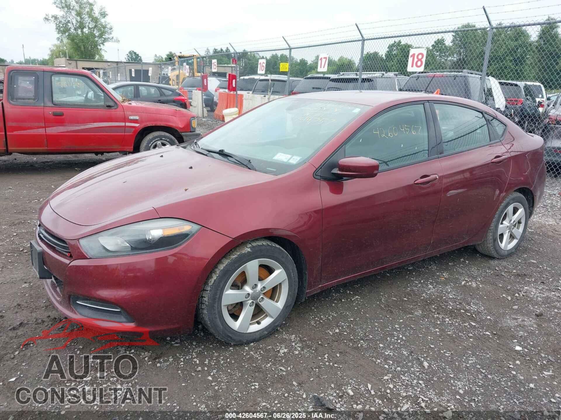 DODGE DART 2015 - 1C3CDFBB3FD301564