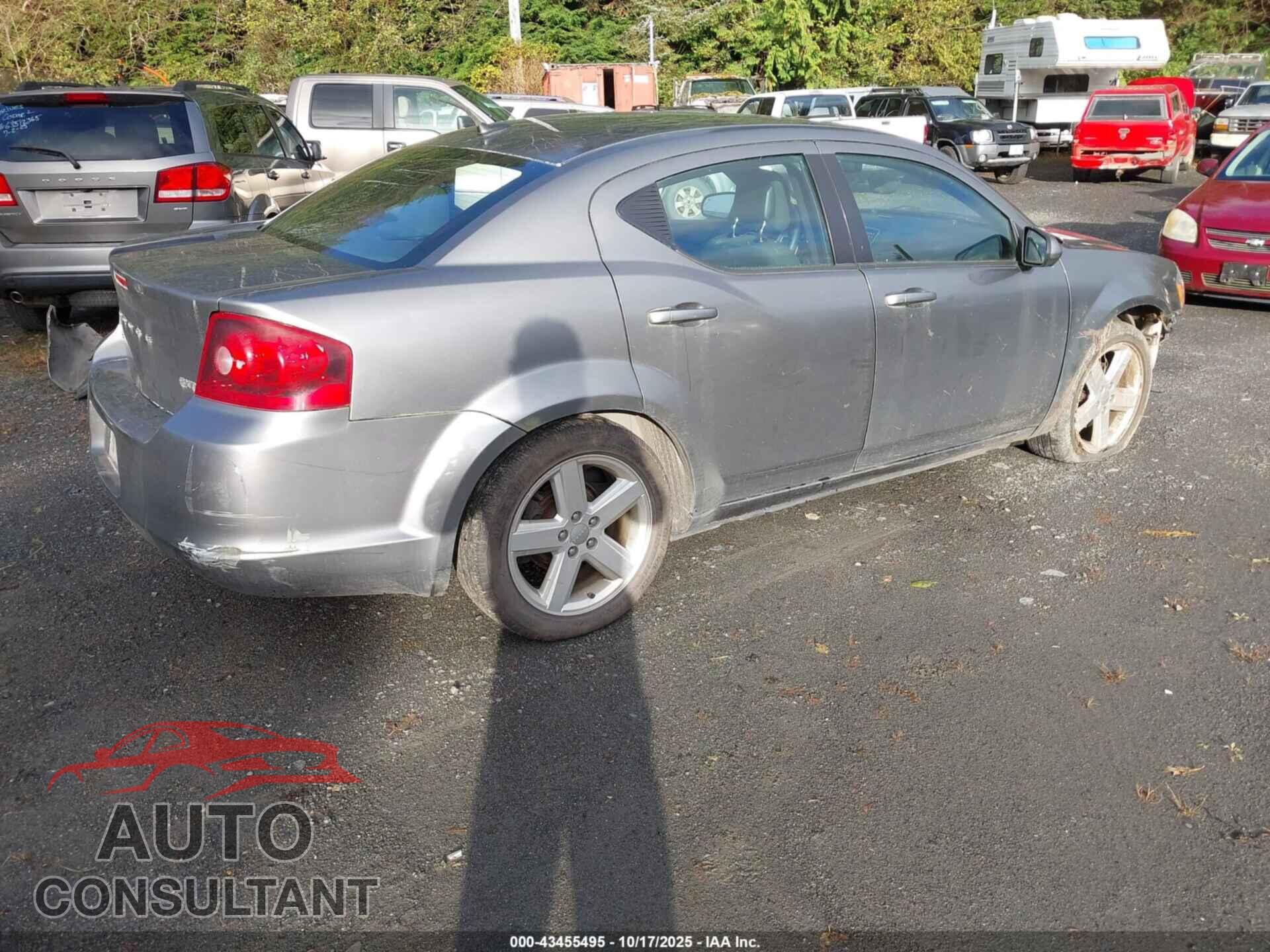 DODGE AVENGER 2012 - 1C3CDZCB2CN312125