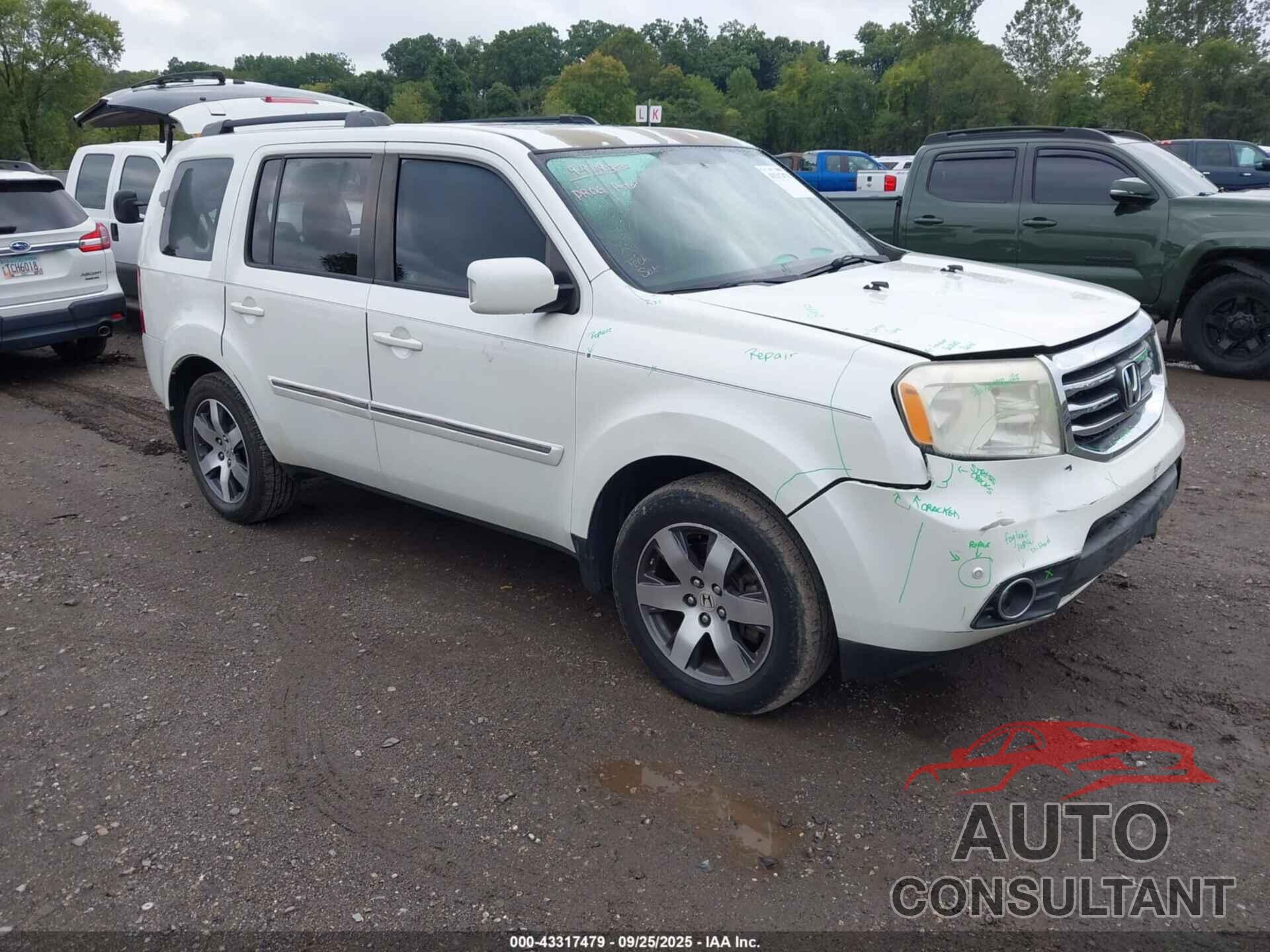 HONDA PILOT 2012 - 5FNYF4H9XCB077069