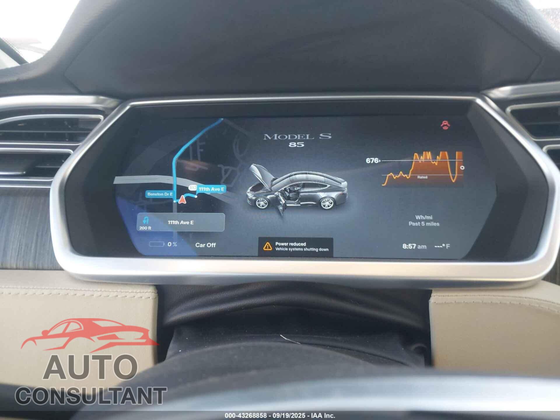 TESLA MODEL S 2013 - 5YJSA1CN7DFP15593