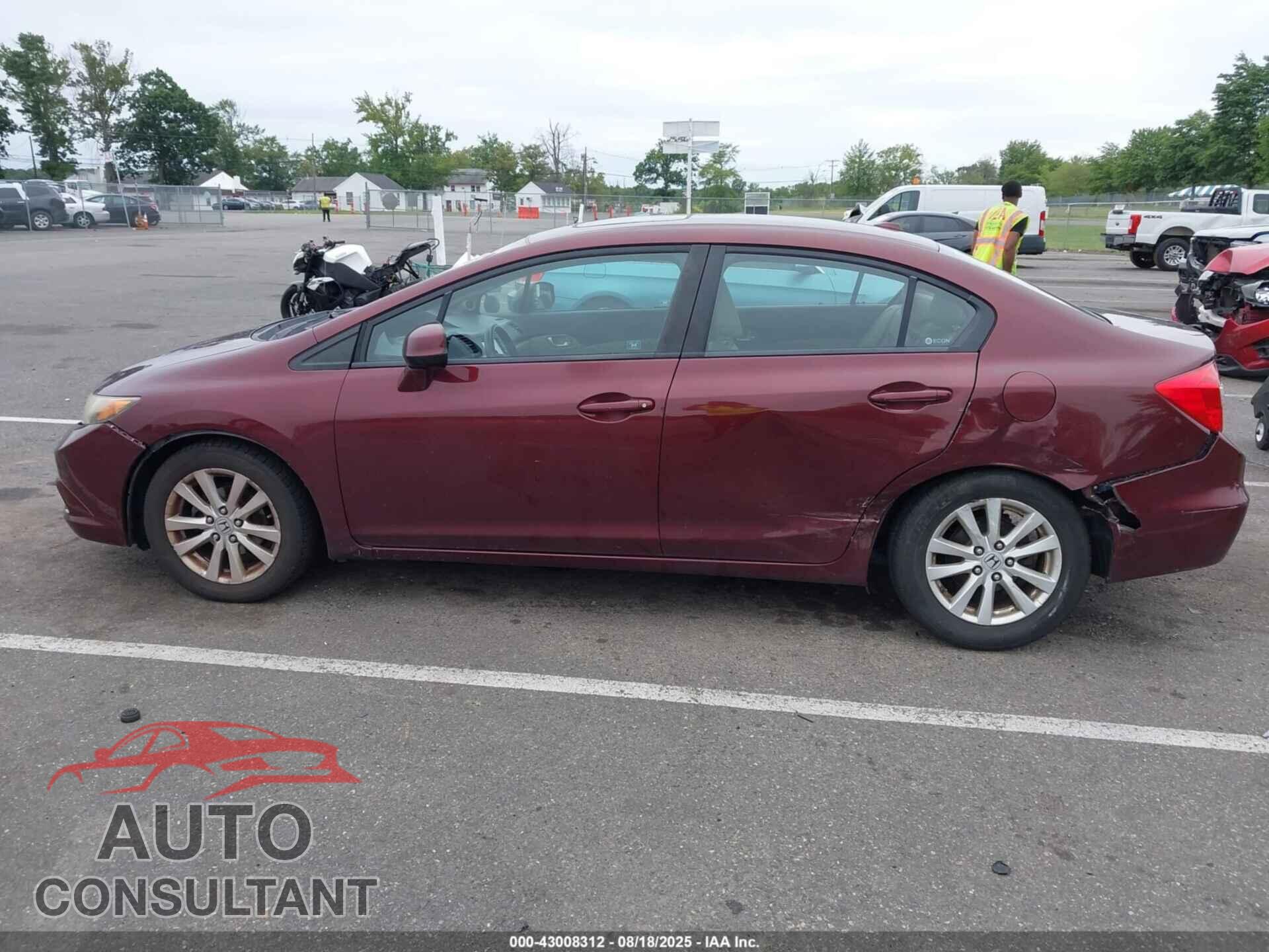 HONDA CIVIC 2012 - 19XFB2F92CE337545