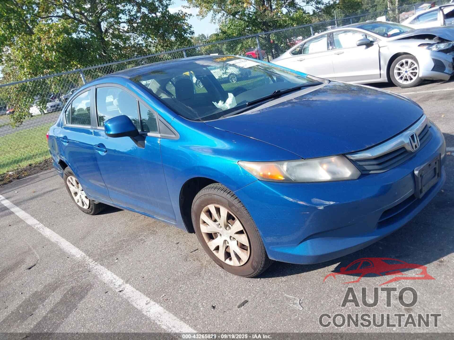 HONDA CIVIC 2012 - 19XFB2F5XCE369348
