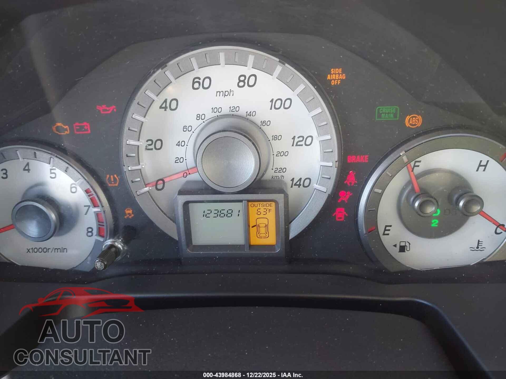 HONDA PILOT 2012 - 5FNYF3H69CB004453