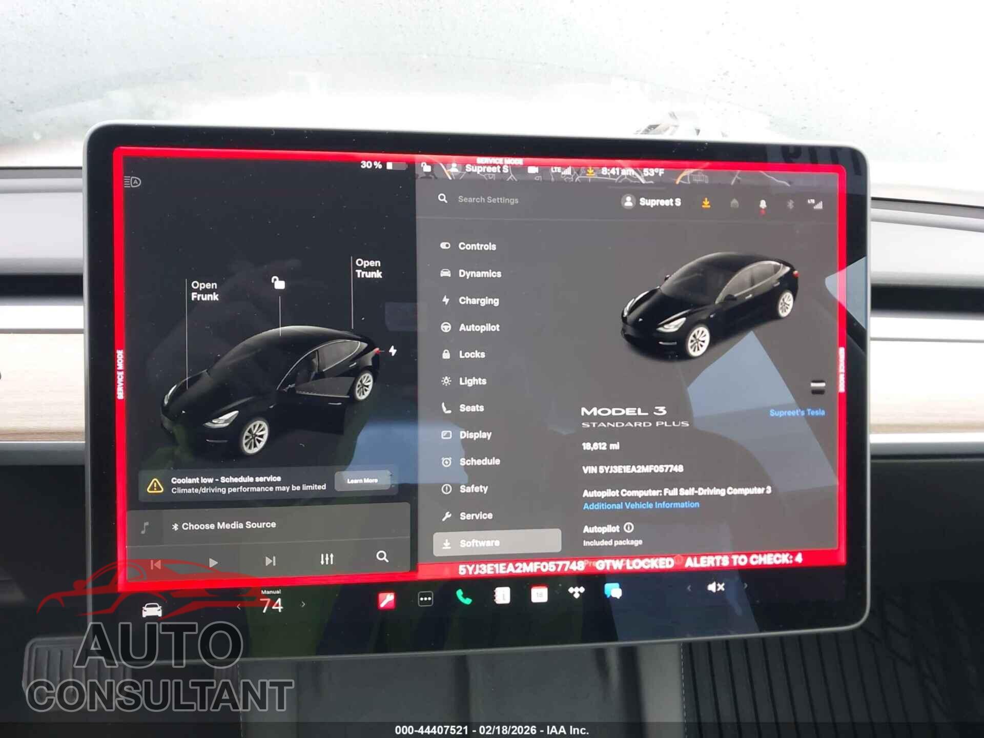 TESLA MODEL 3 2021 - 5YJ3E1EA2MF057748