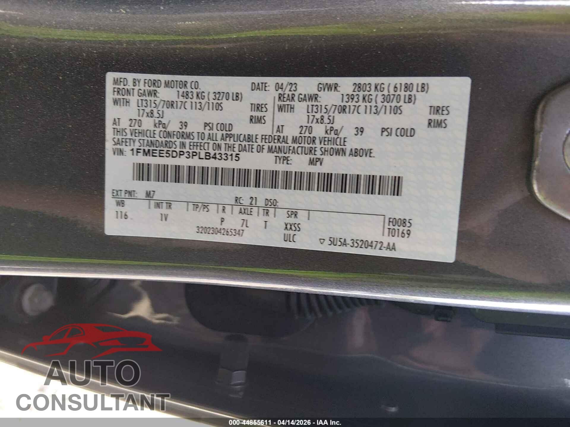 FORD BRONCO 2023 - 1FMEE5DP3PLB43315