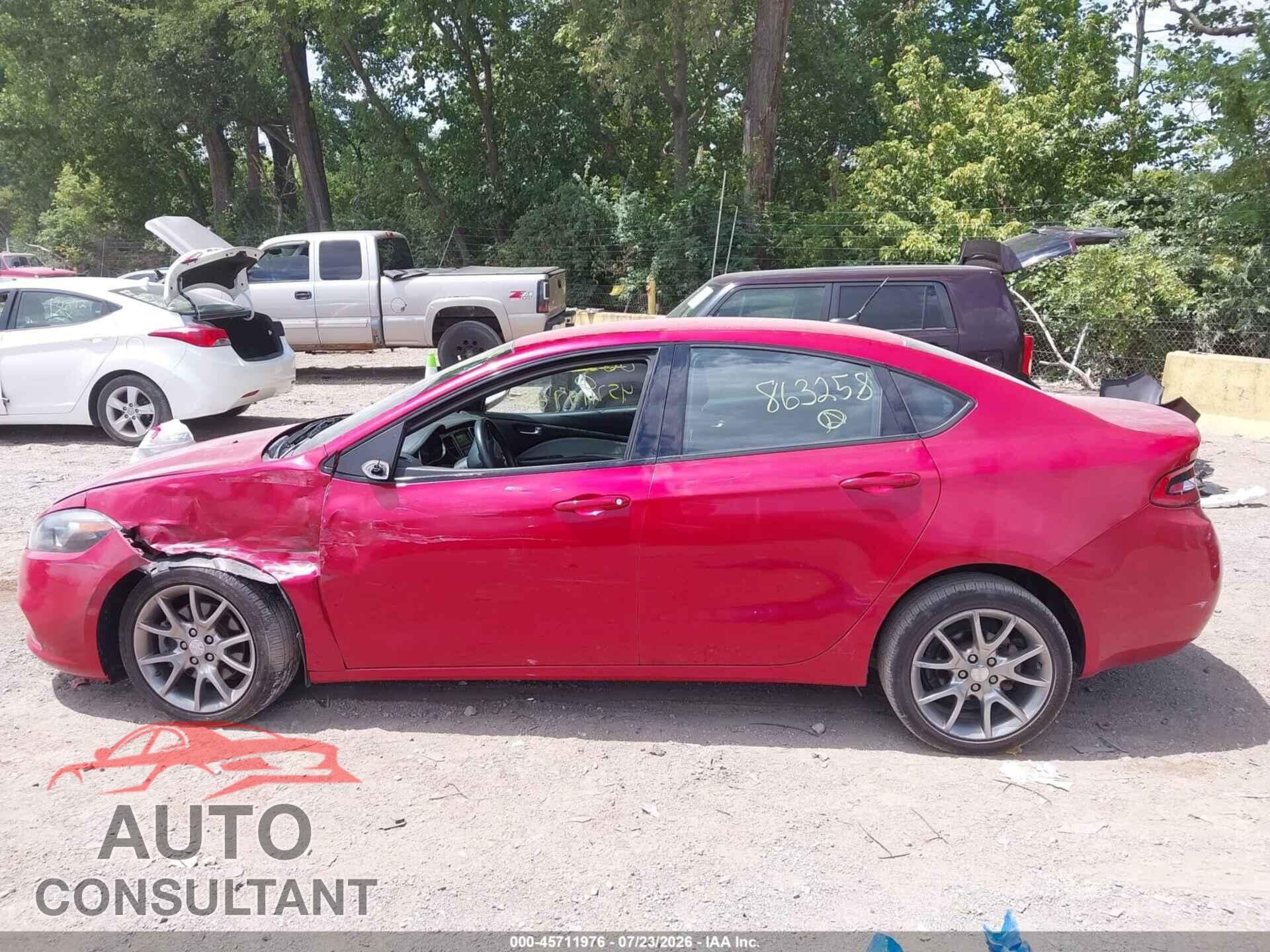 DODGE DART 2014 - 1C3CDFBB2ED863258